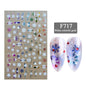 1PCS New Christmas Decorations 2023 New Year Nail Stickers Press on Nails Laser Snowflake Christmas Tree 3D Nail Decal