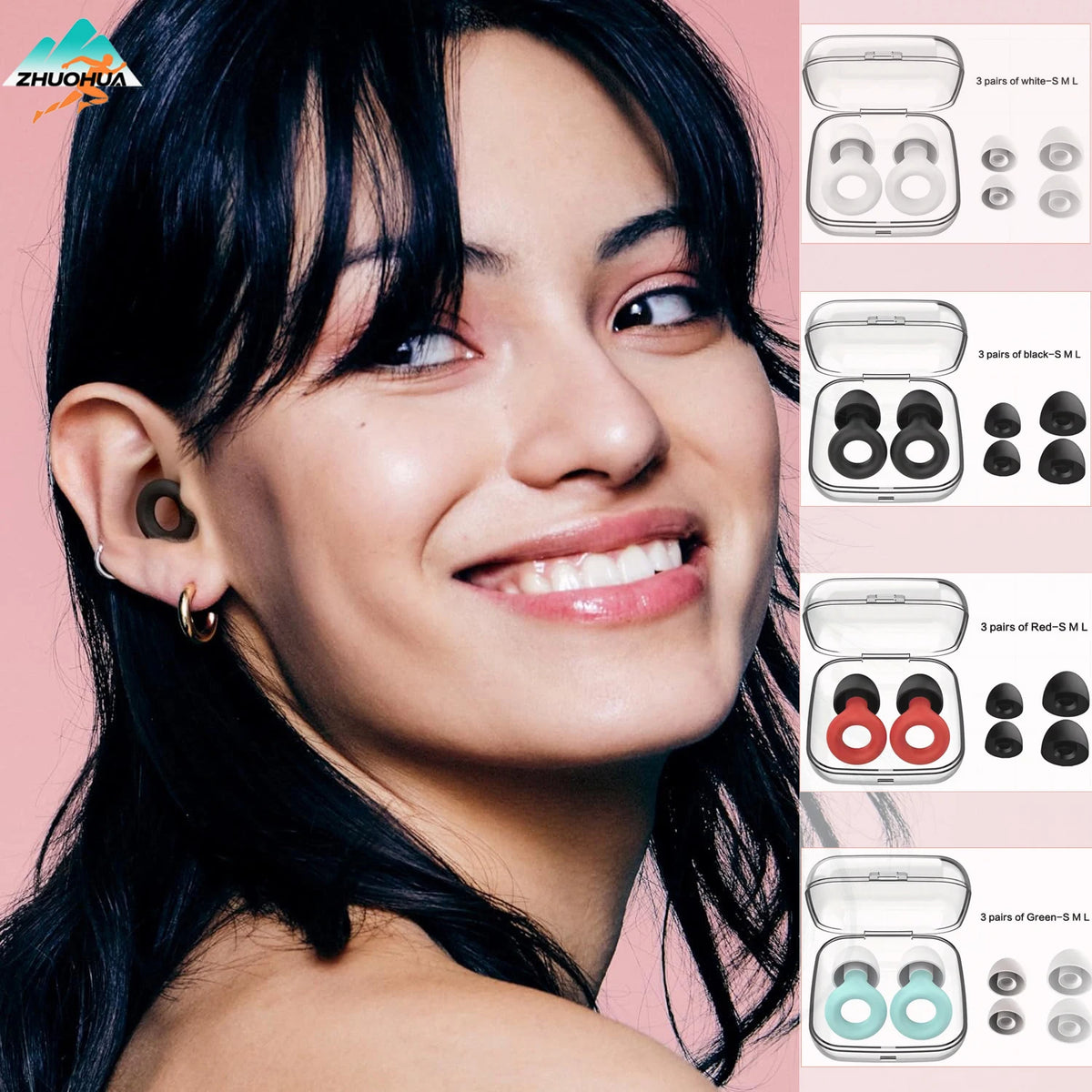 ZHUOHUA Earplugs-High Fidelity Hearing Protection for Musicians,DJ,Festivals,Nightlife–18dB&NRR 7 Noise Reduction Ear Plugs