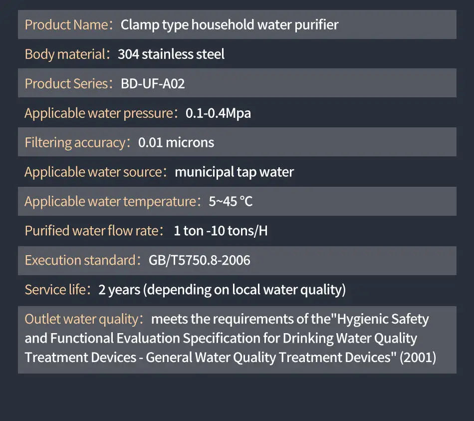 whole house high flow water filter system 5000L-8000L stainless steel mineral water filter  Reusable PVDF Lasts Exceed 5 Years