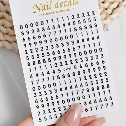 3D Glittery Gothic Letter Design Nail Art Stickers Uppercase Alphabet Letters Artistic Designs DIY Nail Art Decals Decoration #1