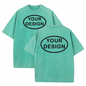 Custom T-shirt with Hip-hop Street Team Logo Men's 230G Pure Cotton, Loose Fit, High-temperature Printed Custom Top