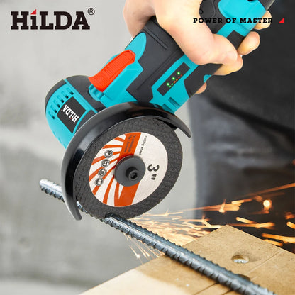 HILDA 12v Mini Angle Grinder Rechargeable Grinding Tool Polishing Grinding Machine For Cutting Diamond Cordless Power Tools