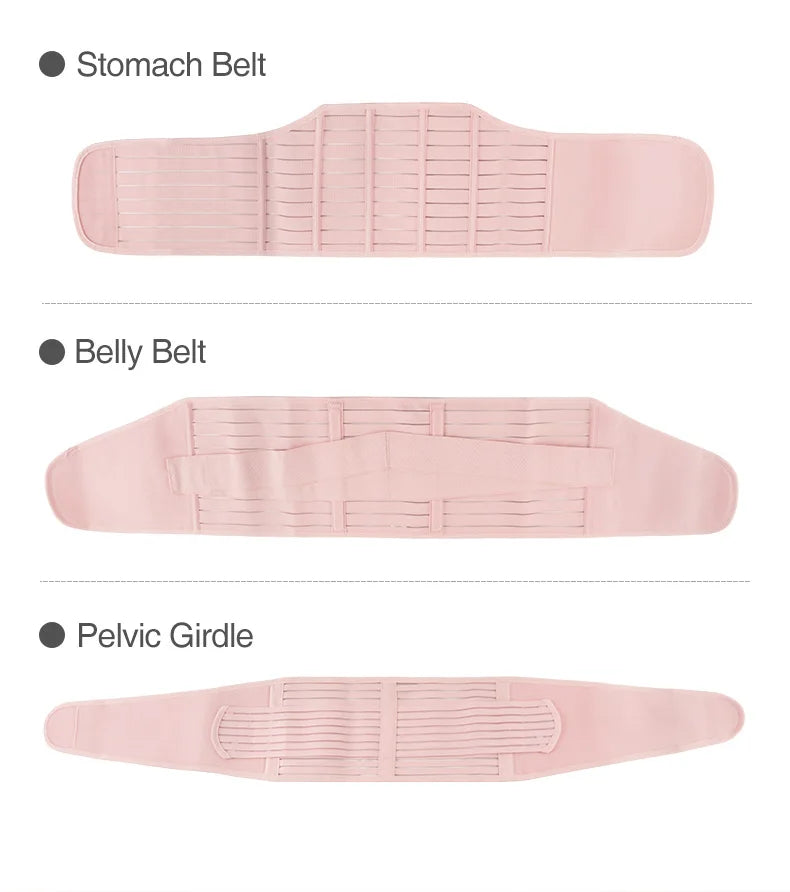 3In1 Corset Postpartum Band Pregnant Women Tummy Belly Peis Belt Wrap Waist Trainer Recovery Bandage Strap Body Shaper