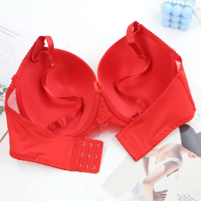 DaiNaFang Push Up Breathable Bras Bow 34/75 36/80 38/85 40/90 42/95 44/100 BCDE Cup Underwear For Women Plus Size Lingerie