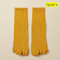 Hot Sale Men's Cotton Toe Socks Moisture-Wicking Odor Control Seamless Toe Design Long Crew Socks for Sports Daily Wear
