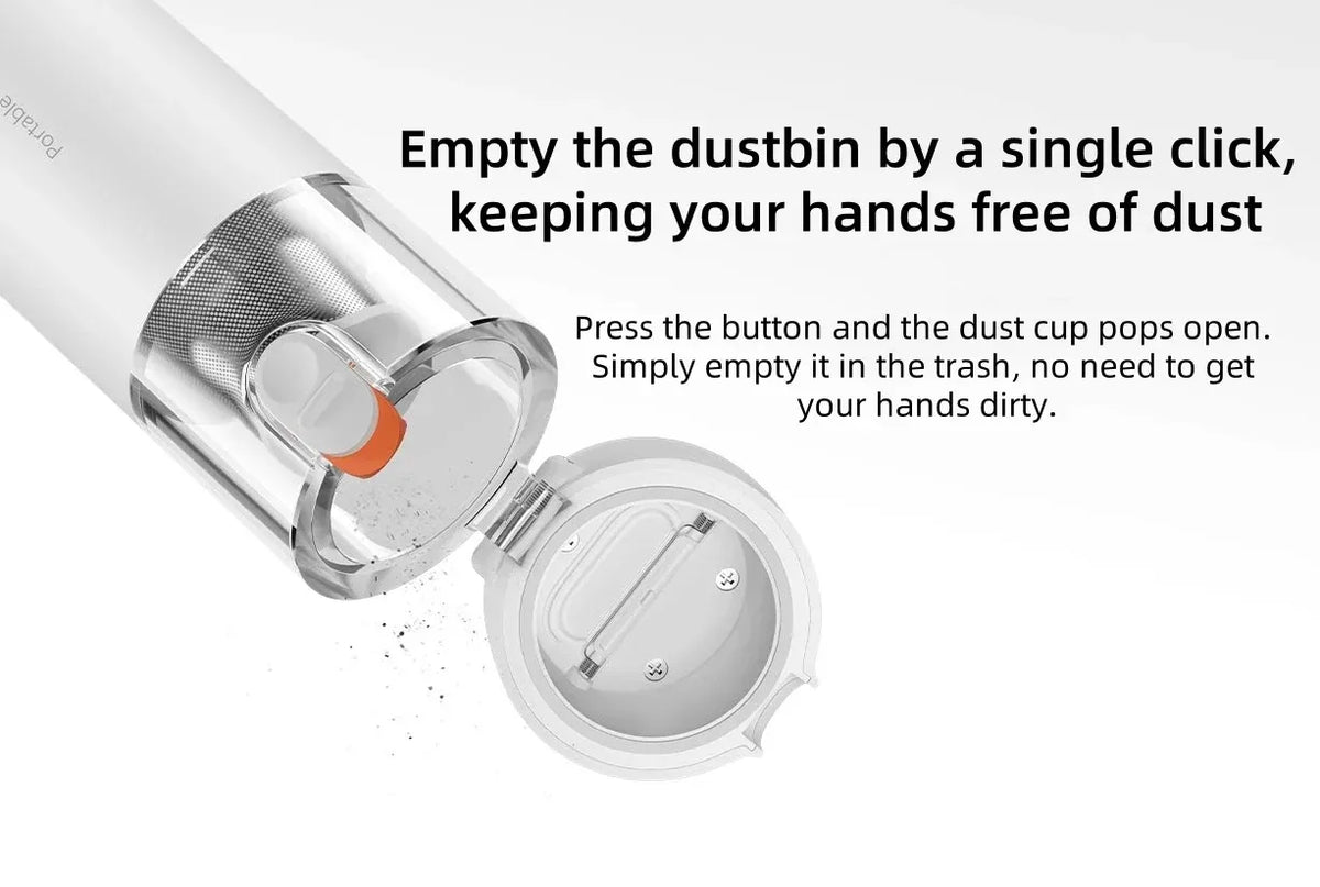 Original MIJIA Portable Handheld Vacuum Cleaner For Home Car Mini Wireless Dust Catcher Collector 13000PA Cyclone Suction