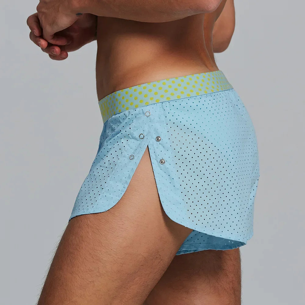 Solid color, men's mesh breathable men's shorts, boxer men's boxers 240503
