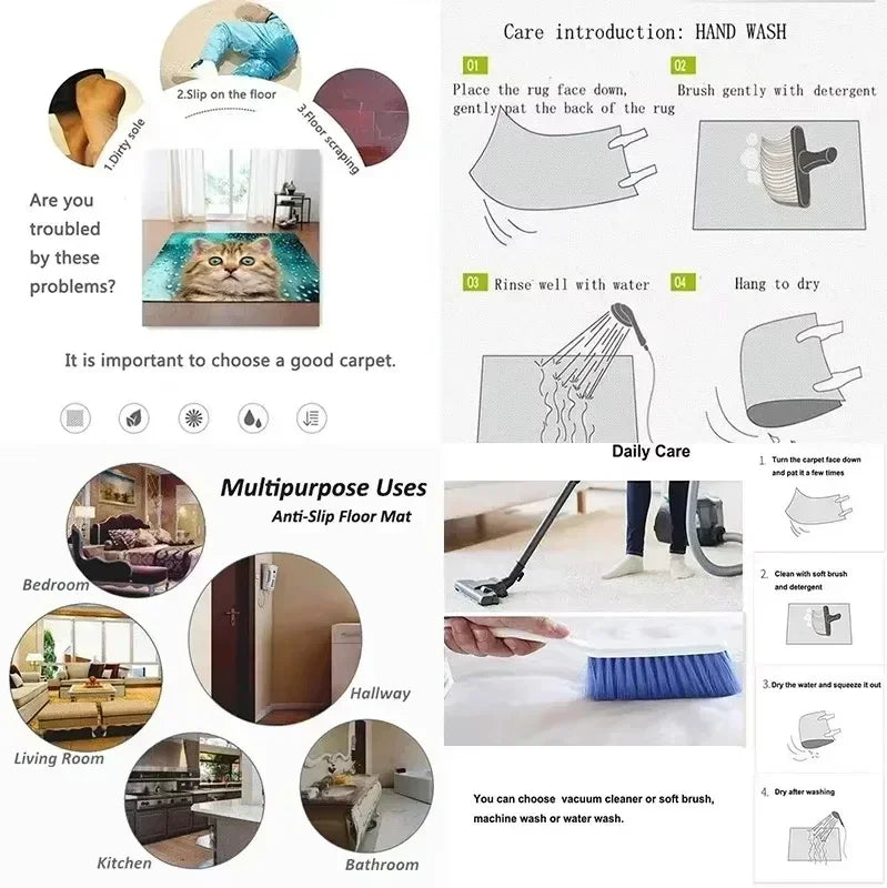 Turtle Bathroom Anti Slip Floor Mat Household Absorbent Foot Mat Mat Bathroom Small Carpet Soft and Comfortable Home Decorative
