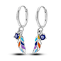 925 Sterling Silver Earrings Jewelry Hoop Flower Ear Studs Campanula Sparkling Pave Earring Wedding Gift For Women Anniversary