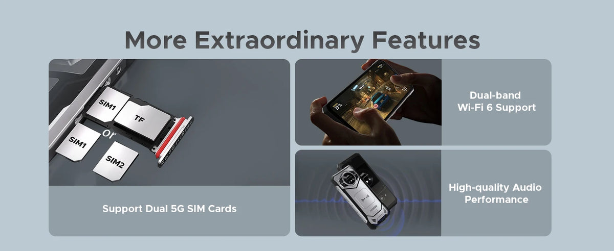 Global Version DOOGEE S200 5G Rugged Phone 6.72" 120Hz Display 12GB 256GB 100MP AI Main Camera 10100mAh Battery NFC Smartphone