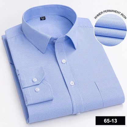 Men's Long Sleeve Shirt High-quality Fashion Casual Print Plaid Stripe Single Pocket Fit Business Formal Office Four Season Top