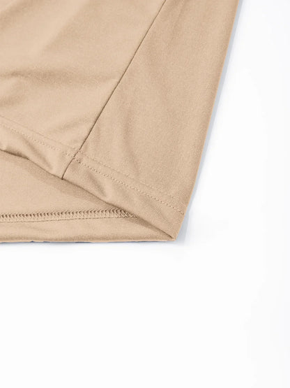 Men's Casual  Henry T Shirt Summer Brown Button Solid Color Polo Short Sleeve Breathable Comfortable Sports Loose T-shirt