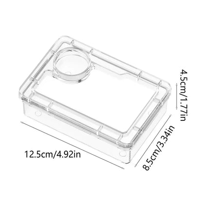 Reptile Lizards Geckos Feeding Bowls Prevent Tenebrio Molitor and Blaptica Dubia Anti Overturning Trough Feeder Transparent