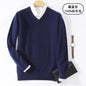 Super 100% Cashmere Sweater 2021 Men Pullover Autumn Winter Warm Classic V-neck Sweaters Male Jumper Jersey Hombre Pull Homme