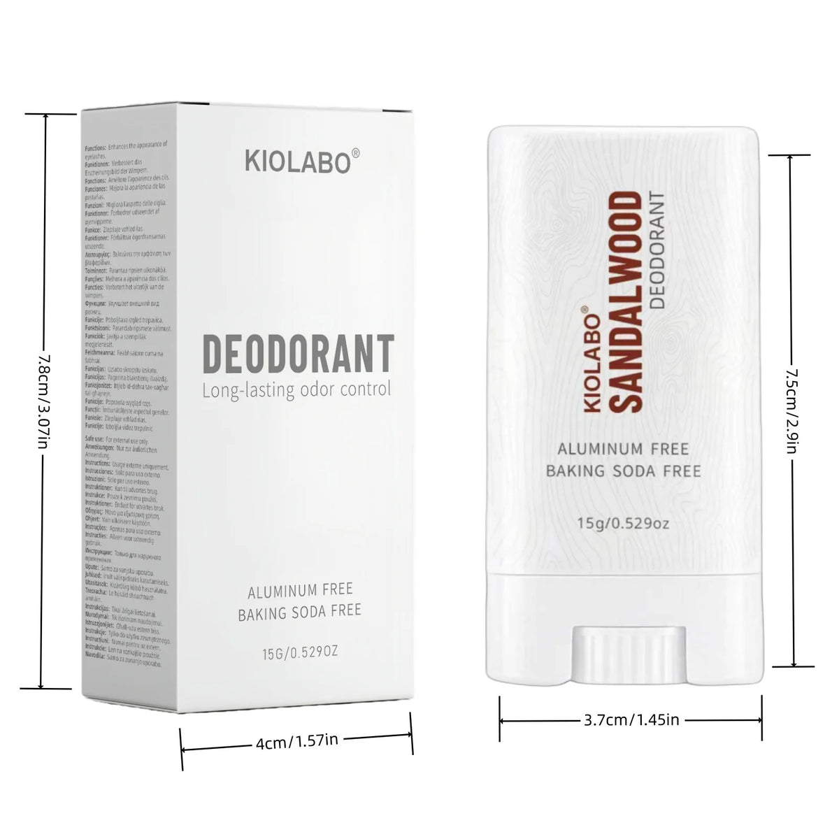 15g Daily Use Whole Body Deodorant, Anti-Chafing, Smooth Texture, Fresh Scent All Day