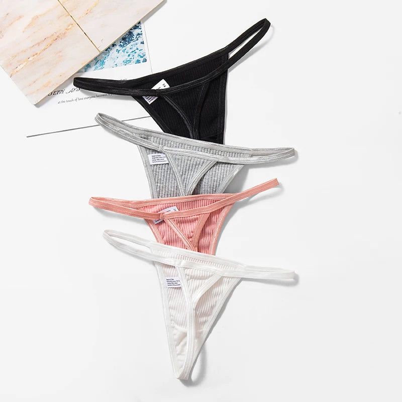 Sports Cotton  Sexy Women's Panties Simple Thongs Lingerie Briefs Female Underwear G-Strings Hot T-Back Breathable Underpants