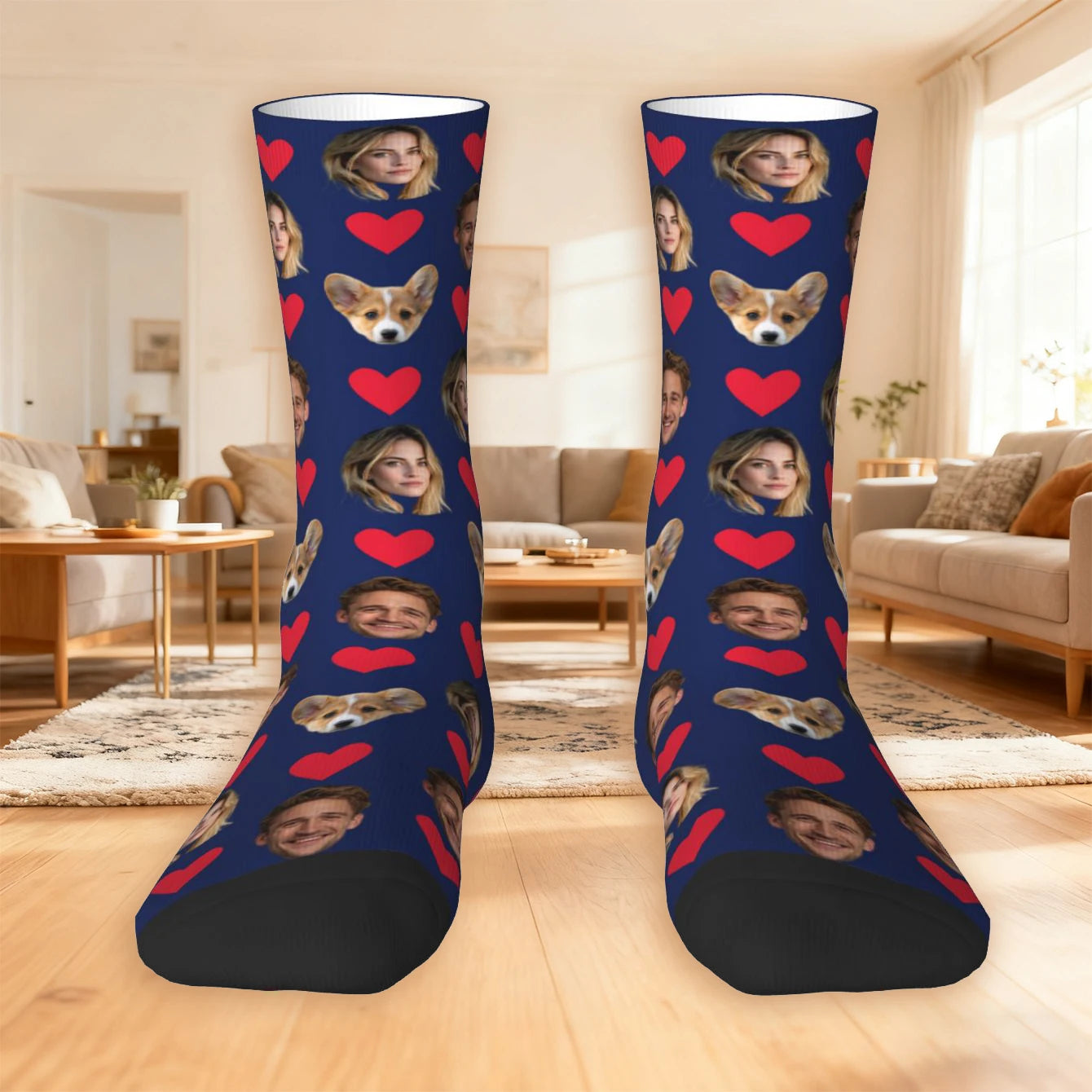 Customized socks for men and women Face-themed funny expression socks Personalized photo-customized socks Birthday gifts
