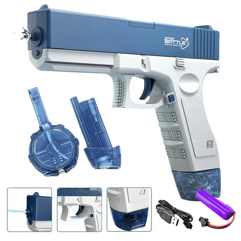 Kids Electric Water Gun Toys Summer Outdoor Beach Battle Game Full Automatic Induction Absorb Water Spray Guns for Children Gift