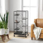Metal Cage Black S for Small Animals Pet Cage with Assembly Kit Shipping from Spain