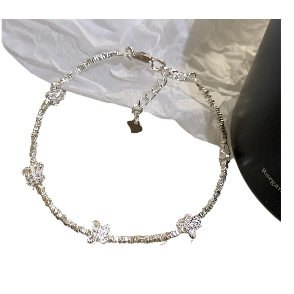 VENTFILLE 925 Sterling Silver Butterfly Bracelet for Girl Bead String Design Insect Fashion Versatile Jewelry Gift Dropshipping