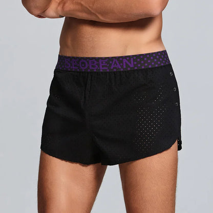 Solid color, men's mesh breathable men's shorts, boxer men's boxers 240503
