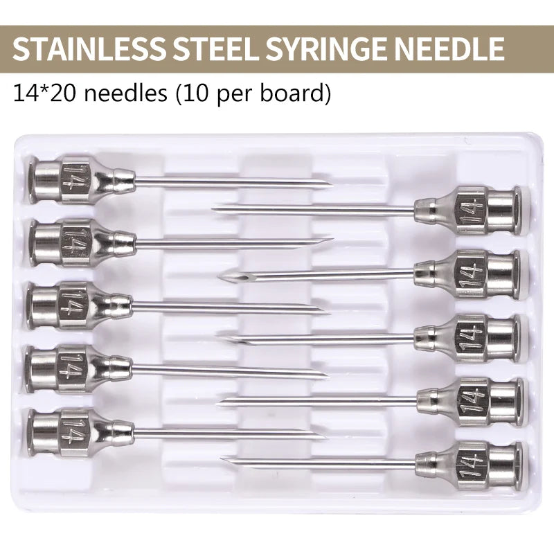 1ml-10ml Veterinary Automatic Continuous Syringe Adjustable Vaccine Injection 10pcs Needle for Livestock Pig Cow Sheep Chicken
