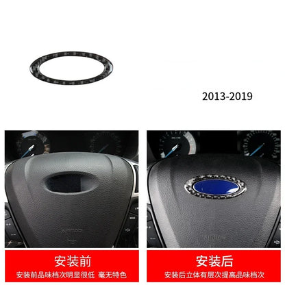 Fit for Ford Fusion Mondeo 2013–2019 Carbon Fiber Style ABS Interior Panel Cover Trim Stickers Car Decor Accessories