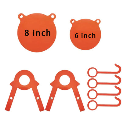 10mm thickness orange panda-shaped AR500 steel shooting practice target plate, suitable for live ammunition, strong and durable.