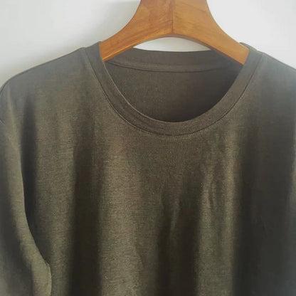 100% Merino Wool T Shirt Men Base Layer Merino Shirt Wicking Breathable Quick Dry Anti-Odor No-itch Big USA Size