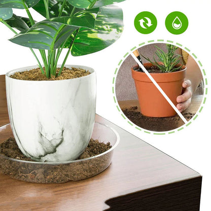 10/24pcs 6/8/10/12 Inch Clear Plastic Plant Saucers Flower Pot Drip Trays Gardening Maintenance Supplies