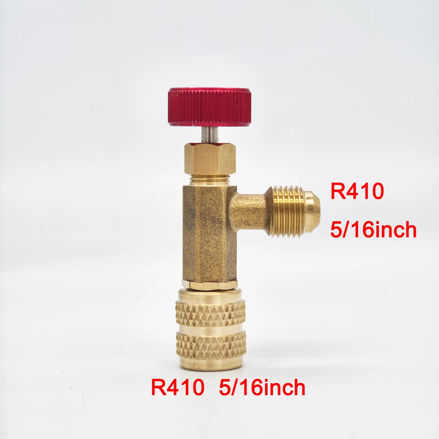 Air Conditioning Refrigerant Safety Valve R410A R22 1/4" 5/16" Refrigeration Charging Safety Liquid Adapter Hand Tool Parts
