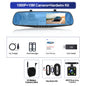 4.3 Inch 1080P Night Vision Camera Dual Lens DVR  Rearview Mirror Dashcam Car Dvr Dash Camera Car Video Recorder Auto Bluck Box