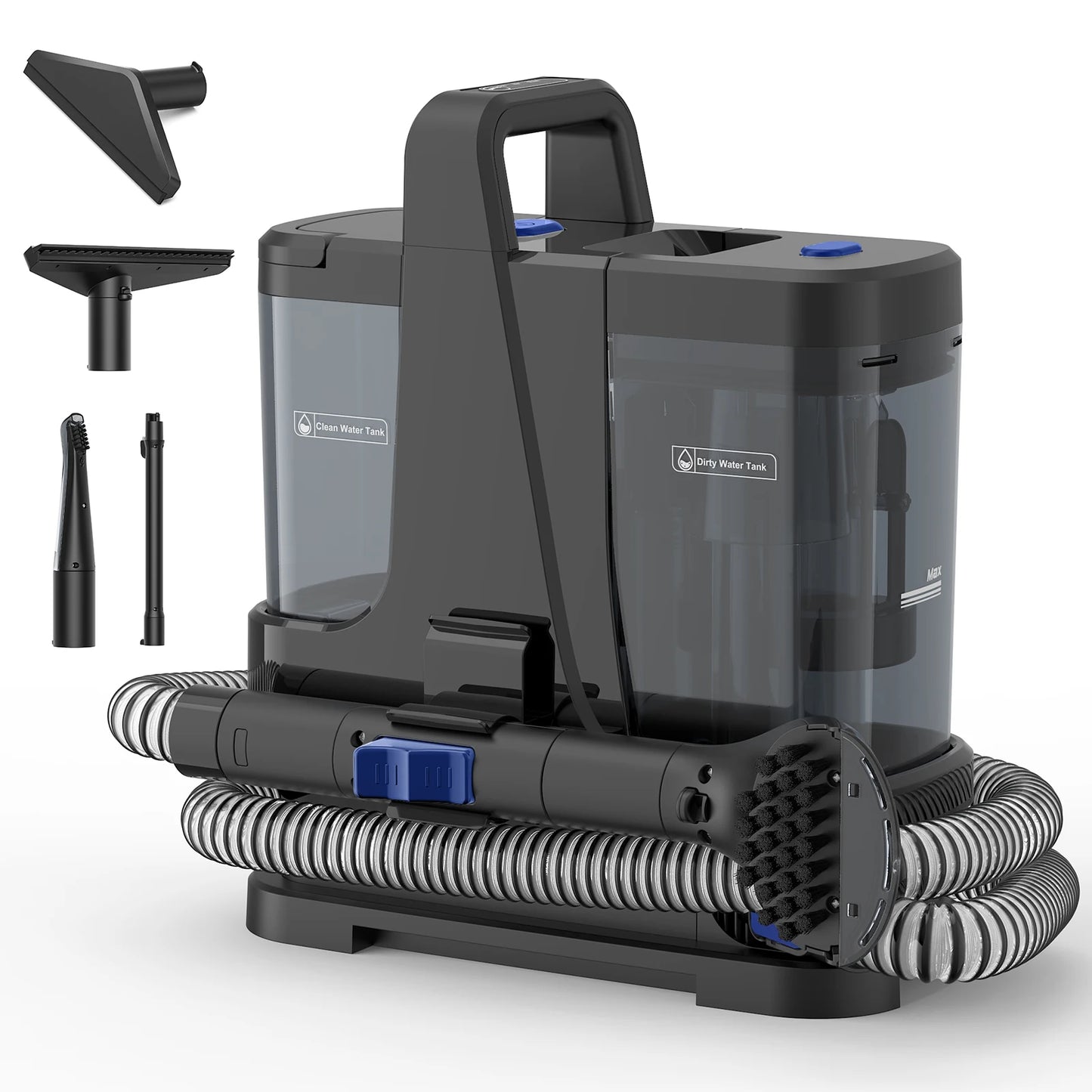 Lubluelu V8 800W Hot Water Carpet Cleaner  60°C Deep Clean Pet Stains 15kPa Strong Suction 5M Long Power Cord 1.75L Tank