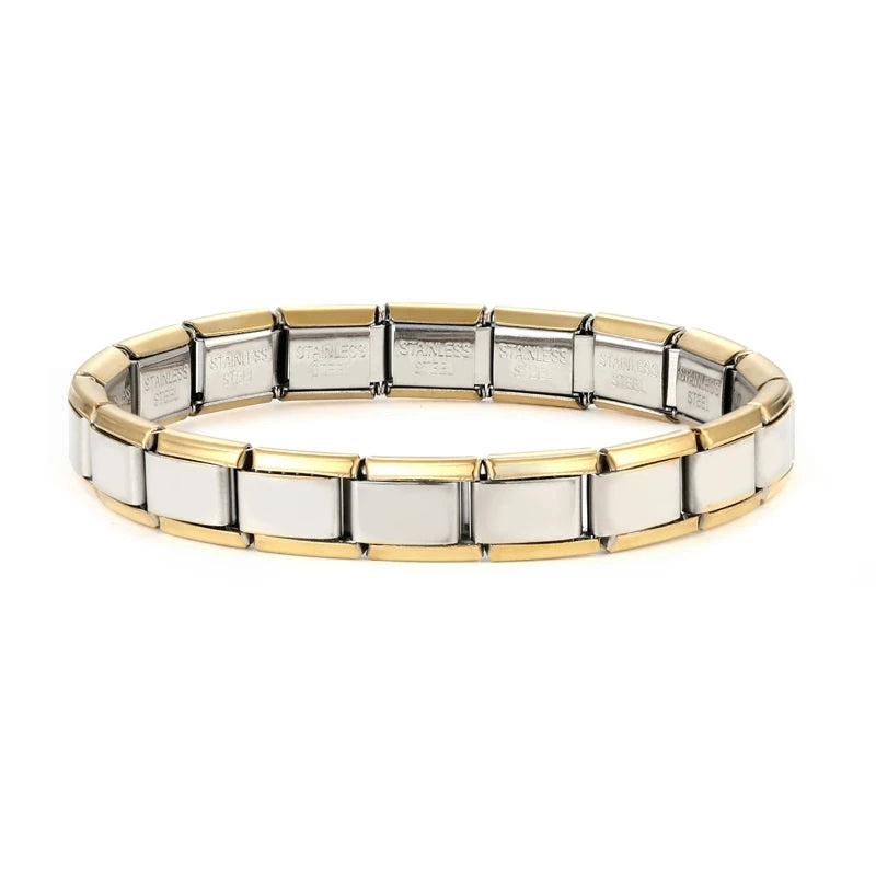 Y2K Italian Charm Bracelets DIY Basic Elastic Charm Stainless Steel Bracelet Fashion Women'S Jewelry Making Wholesale