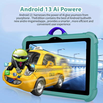 New 7 Inch Android 13 Learning Education Kids Tablets Quad Core 4GB RAM 64GB ROM Cheap Simple Children's Favorite Tablet Pc