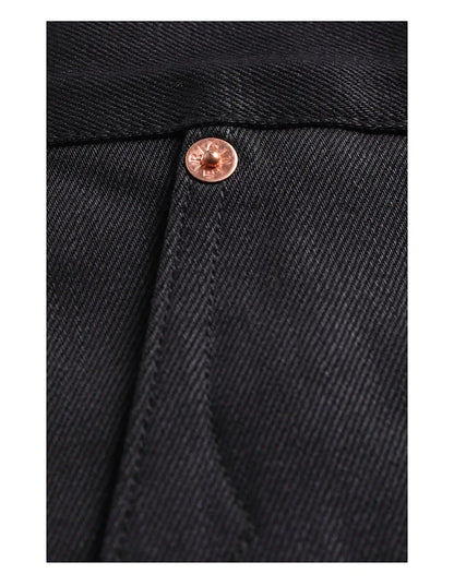 Red Tornado Black Men's Jeans Relaxed Fit 14.5oz Selvedge Denim Officer Trousers