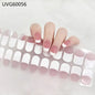 16/18/20Tips Semi-Cured Gel Nail Strips Adhesive Full Cover Stickers for Nails UV Lamp Need Press On Nails Fashion Manicure