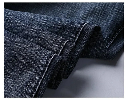 New Business‑Style Men's Jeans, Comfortable Straight Leg Stretch Denim Pants, Classic Blue Black Work Trousers, Fashion Versatile Male Clothing For Office, Business Occasions And Casual Daily Outfit