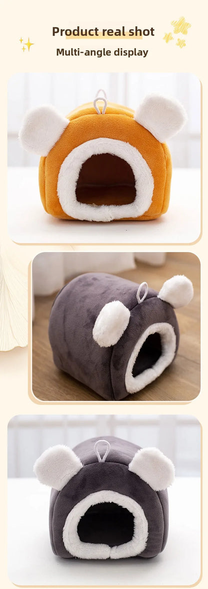 Winter Warm Hamster Nest Thickened Small Pet House Cute Cotton Bedding for Hamsters Birds Rabbits Squirrels Small Supplies