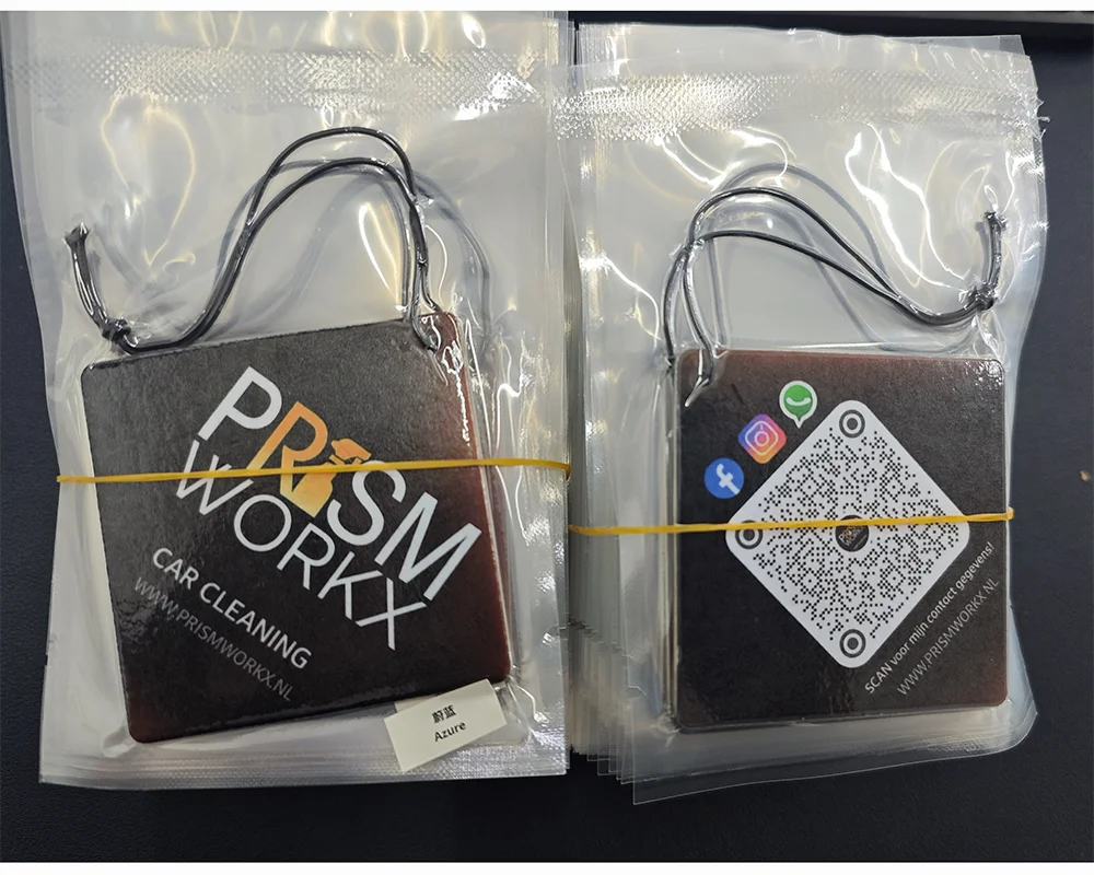 Custom Car Air Freshener Personalized Hanging Scented Paper Odor Eliminator Long Lasting Fragrance for Car Interior Decor Gift