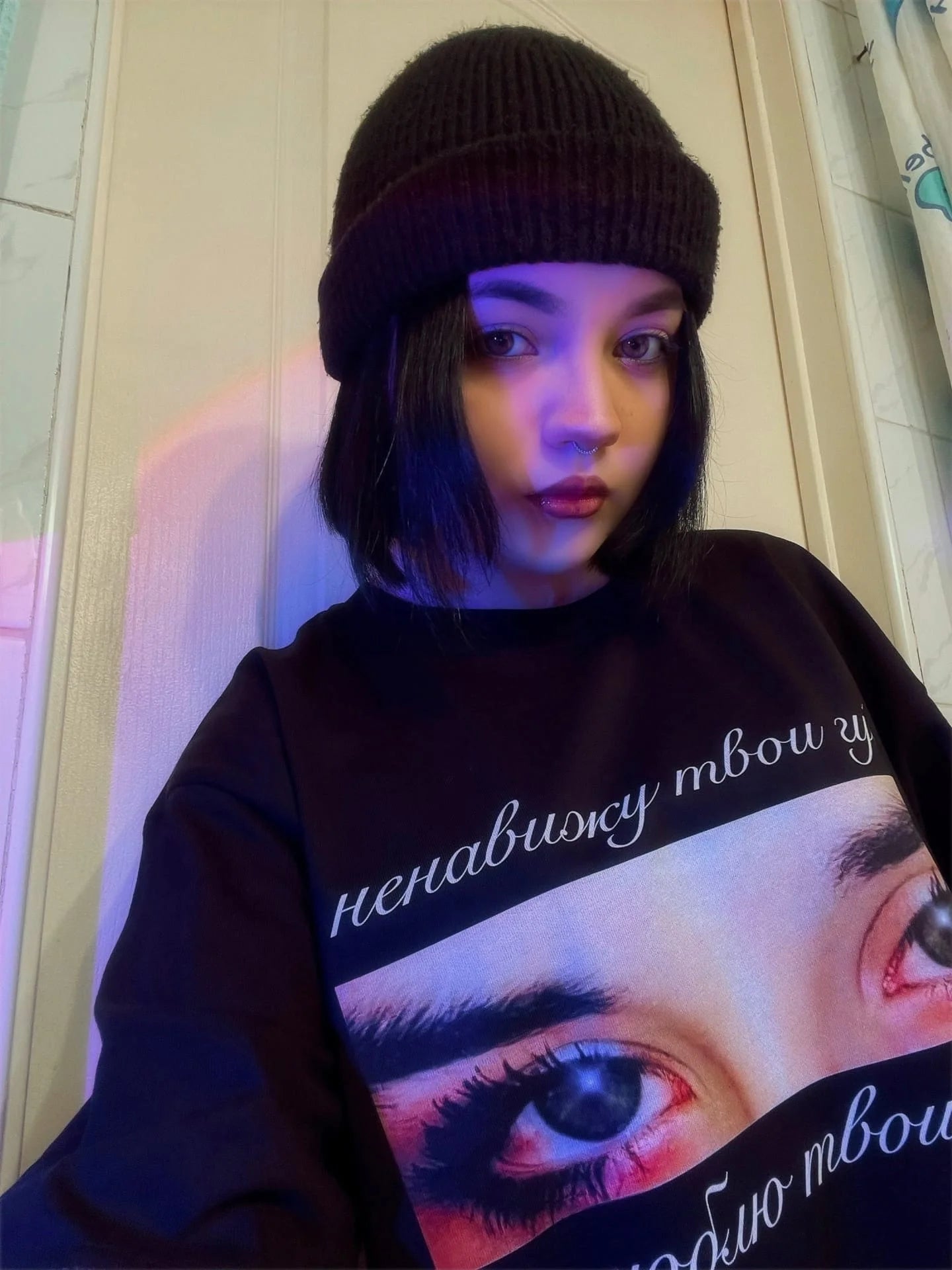 Harajuku Oversized Streetwear Pullover Men's Hoodies Eyes Graphic Print Hooded Sweatshirt Hip Hop Aesthetic Tops Goth Y2k Winter