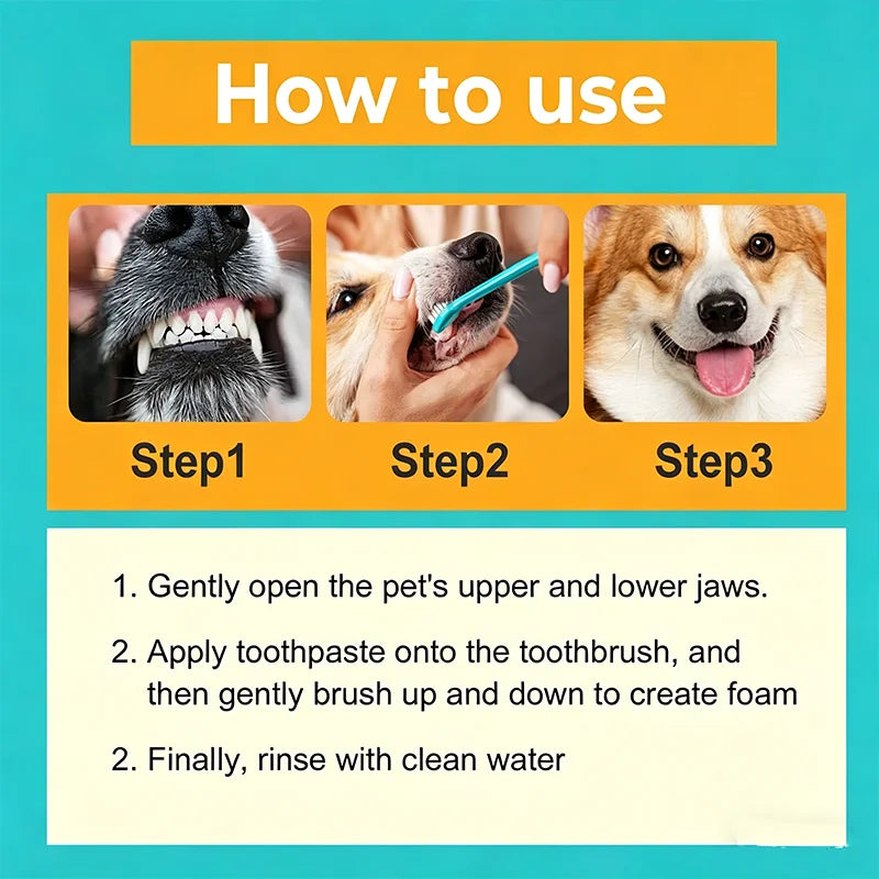 Pet Toothpaste Edible Formula Tartar Control Freshens Breath Gentle Oral Cleaning for Dogs Cats All Breeds Daily Use.