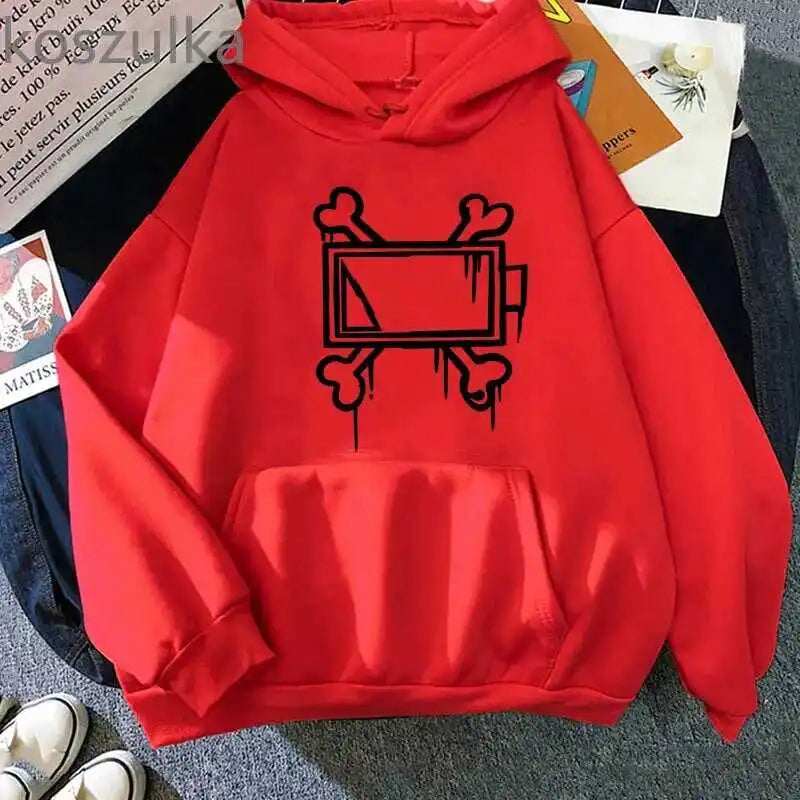 New men's and women's autumn and winter fleece hoodie  Murder Drones print foreign trade leisure sports hoodie trendy men's Y2K