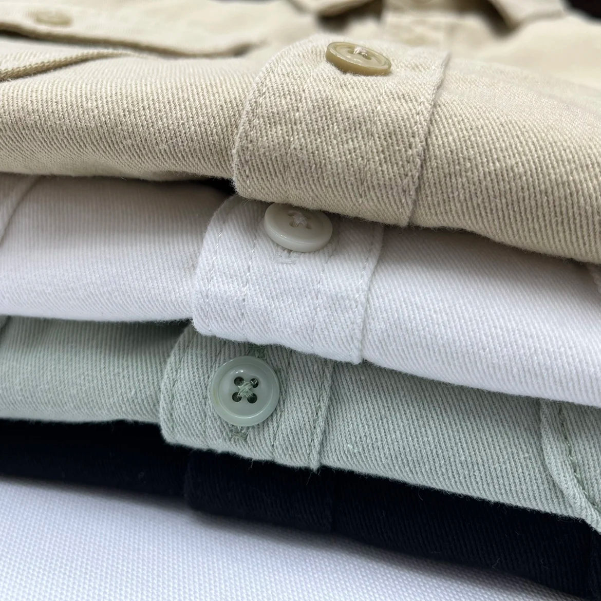 Autumn New Japanese Retro Heavyweight Twill Long-Sleeve Turn-down Collar 100% Cotton Shirt Men's Fashion Washed Casual Blouses