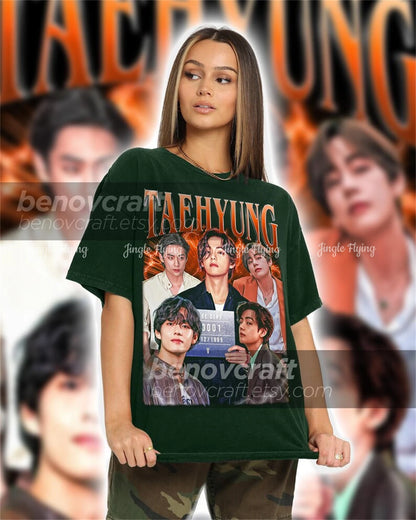 Taehyung Retro 90s Bootleg Tshirt Kpop Shirt Gift For Woman And Man