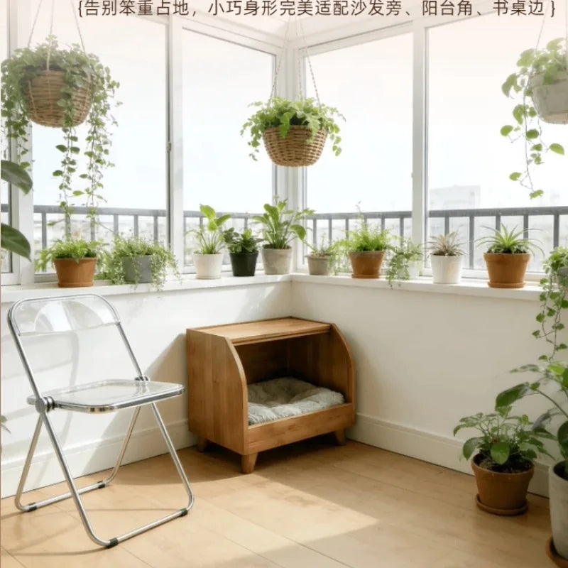Solid wood kennel cat nest universal sisal feeling dog house small dog dog house cat scratching board pet bed