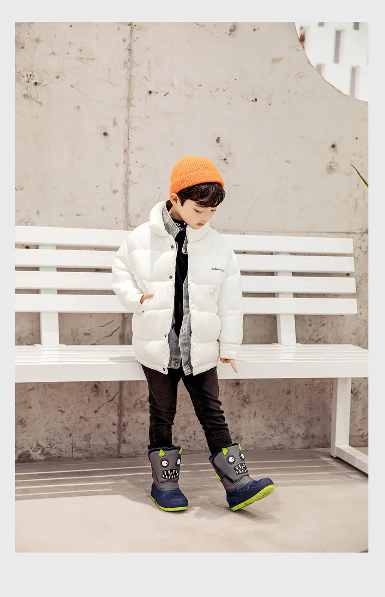 Girls Unicorn Snow Boots Waterproof Slip Resistant Cold Weather Shoes Brand Boy Girls Rubber Boots for Kids Fashion Sneakers