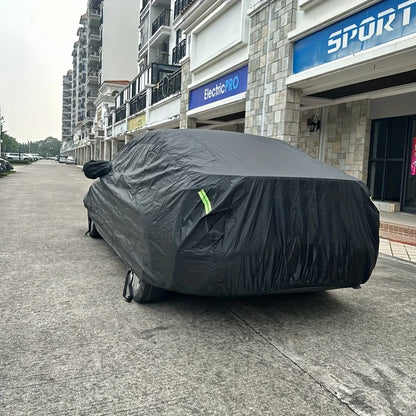 Car Cover Outdoor Protection Exterior Sun Snow UV Covers SUV Sedan Auto Sunshade Dustproof Waterproof Black Silver