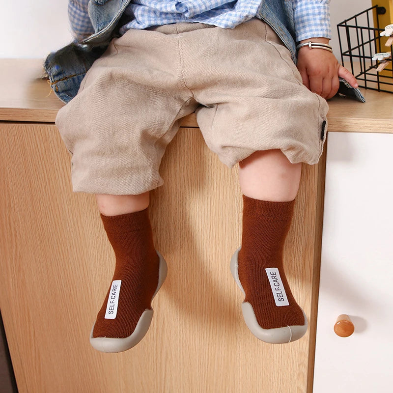 Aikidsay Baby First Socks Shoes Toddler Walker Infant Boys Girls Rubber Soft Sole Floor Barefoot Baby Casual Shoes Knit Booties