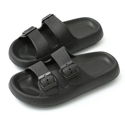 Women Summer Sandals Bathroom Home Slippers Outdoor Beach Slides Cloud Casual Soft Flip Flops Non Slip Men Male House New 2025